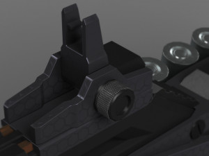 futuristic assault rifle xcar s14 3D Model