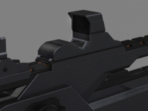 futuristic assault rifle xcar s14 3D Model