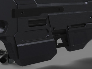 futuristic assault rifle xcar s14 3D Model