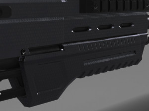 futuristic assault rifle xcar s14 3D Model