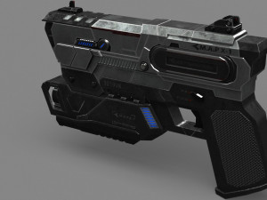 sci fi plasma pistol concept Model 3D