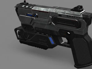 sci fi plasma pistol concept 3D Model