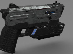 sci fi plasma pistol concept Model 3D