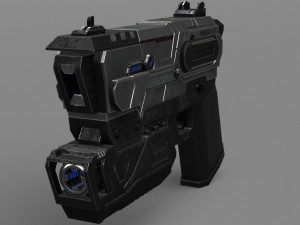 sci fi plasma pistol concept Model 3D