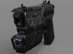 sci fi plasma pistol concept 3D Model