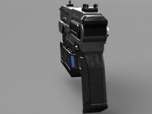 sci fi plasma pistol concept Model 3D