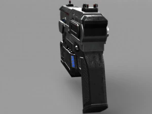 sci fi plasma pistol concept 3D Model
