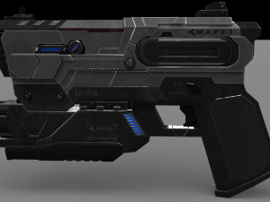 sci fi plasma pistol concept Model 3D