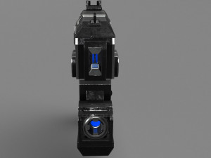 sci fi plasma pistol concept Model 3D