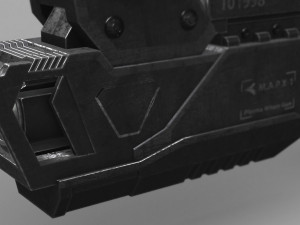 sci fi plasma pistol concept Model 3D