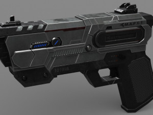sci fi plasma pistol concept Model 3D