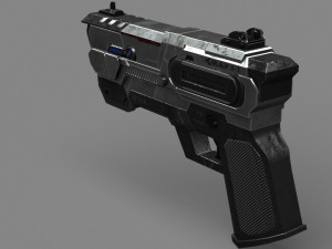 sci fi plasma pistol concept Model 3D