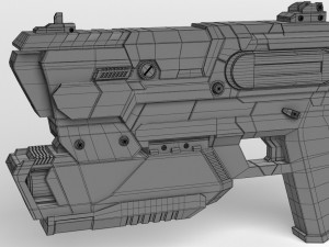 sci fi plasma pistol concept Model 3D