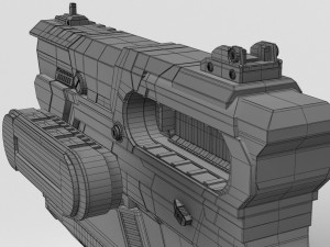 sci fi plasma pistol concept Model 3D