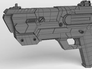 sci fi plasma pistol concept 3D Model