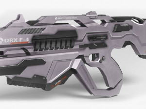 sci fi plasma rifle drx f4 3D Model