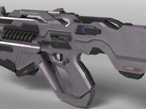 sci fi plasma rifle drx f4 3D Model