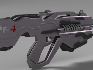 sci fi plasma rifle drx f4 3D Model