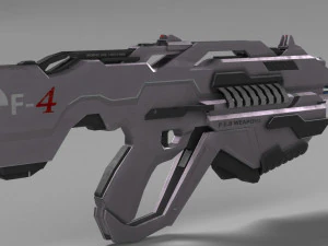sci fi plasma rifle drx f4 3D Model