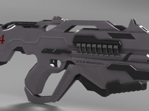 sci fi plasma rifle drx f4 3D Model