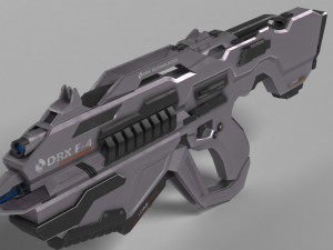 sci fi plasma rifle drx f4 3D Model