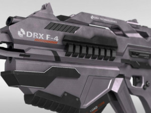 sci fi plasma rifle drx f4 3D Model