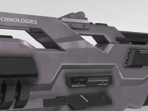 sci fi plasma rifle drx f4 3D Model