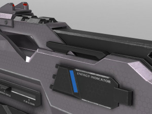 sci fi plasma rifle drx f4 3D Model