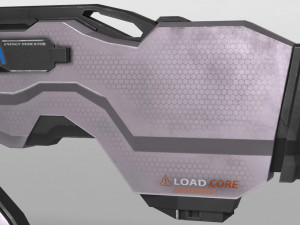 sci fi plasma rifle drx f4 3D Model