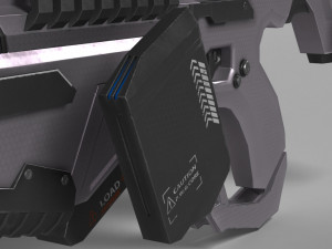 sci fi plasma rifle drx f4 3D Model