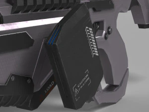 sci fi plasma rifle drx f4 3D Model