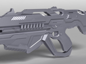 sci fi plasma rifle drx f4 3D Model