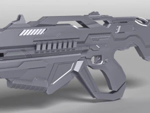 sci fi plasma rifle drx f4 3D Model