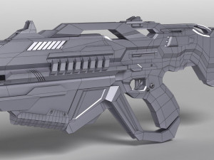 sci fi plasma rifle drx f4 3D Model