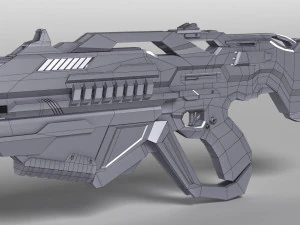 sci fi plasma rifle drx f4 3D Model
