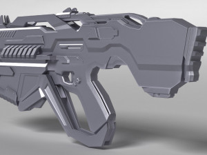 sci fi plasma rifle drx f4 3D Model
