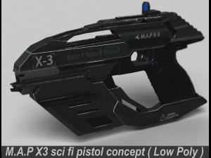 sci fi pistol 3D Model
