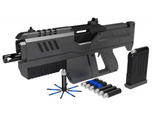 grenade launcher plasma cluster grenades futuristic war warfare army military 3Dモデル .c4d .max .obj .3ds .fbx .stl .blend 