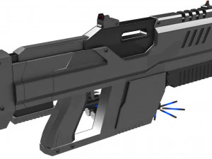 grenade launcher plasma cluster grenades futuristic war warfare army military 3D Model