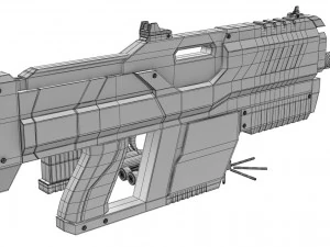 grenade launcher plasma cluster grenades futuristic war warfare army military 3D Model