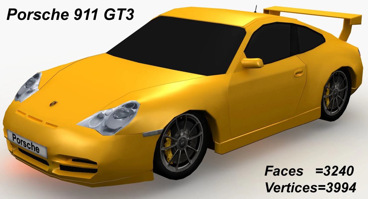 porsche 911 gt3 3D Model .c4d .max .obj .3ds .fbx .stl .blend 
