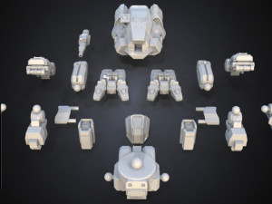 fanart battletech marauder assembly kit 3D-Druckmodell