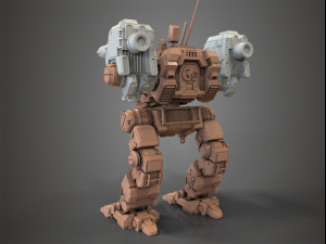 mechwarrior catapult assembly model warfare set 3D Print Model