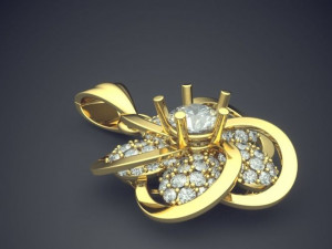 gold pendant fashion 3D प्रिंट मॉडल