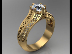 engagement ring 3D प्रिंट मॉडल