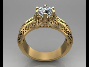 engagement ring 3D Print Model
