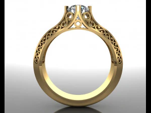 engagement ring 3D Print Model