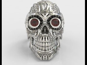 anello del teschio Modello di stampa 3D