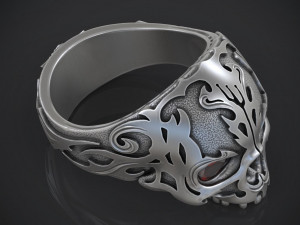 ring skull 3D प्रिंट मॉडल
