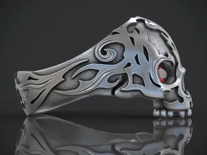 अंगूठी खोपड़ी 3D प्रिंट मॉडल